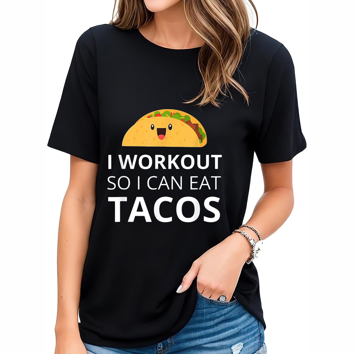 I Workout So I Can Eat Tacos Funny Taco T Shirt Walmart