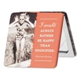 thumbnail image 1 of Shannon Martin Design I Would Always Rather Be Happy Than Be Dignified Compact Mirror in Orange, 1 of 1