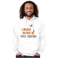 thumbnail image 1 of I Would Rather Be Duck Hunting Hunter Unisex Plus Fleece Graphic Hoodie Brisco Brands 2X, 1 of 5