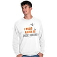 thumbnail image 1 of I Would Rather Be Duck Hunting Hunter Plus Size Long Sleeve Graphic Tee Shirt Brisco Brands 2X, 1 of 5