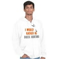 thumbnail image 1 of I Would Rather Be Duck Hunting Hunter Unisex Fleece Graphic Zip Up Hoodie Brisco Brands 2X, 1 of 5