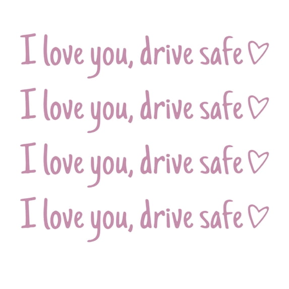 I You Drive Safe English Heart-shaped Rearview Mirror Sticker, Cute Car Stickers for Womens, Car Decals for Women, Rear View Mirror Sticker, Valentines Day Gifts for Her, Him