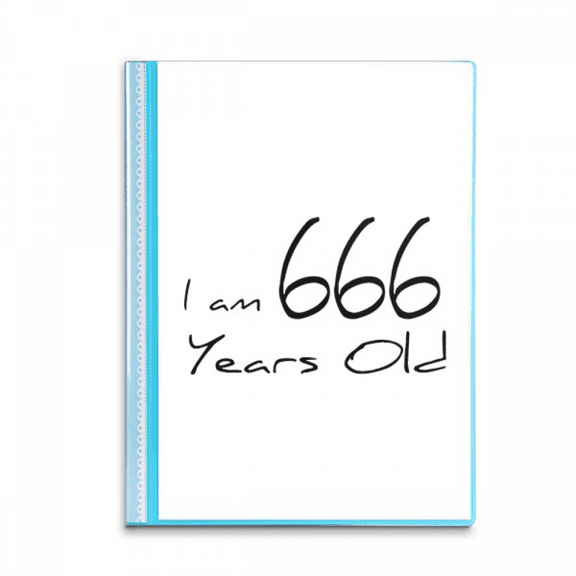 I am 666 years old Age Elderly Book Sheet Protectors Portfolio Binder Folder