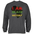 thumbnail image 1 of I am Black History Africa Distressed Mens Sweatshirt Deep Heather 2XL, 1 of 1