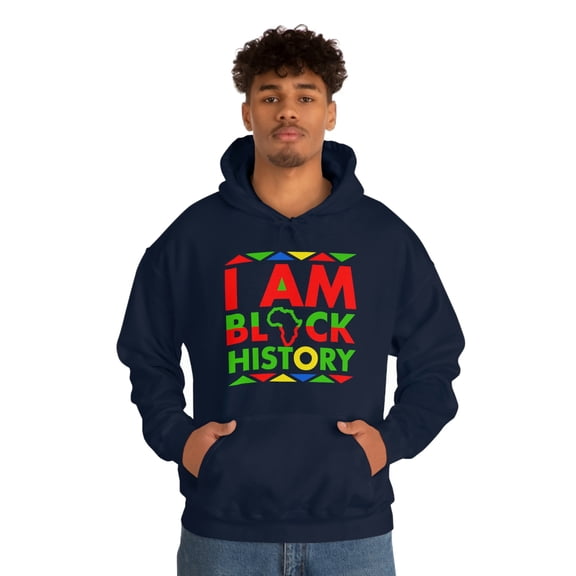 I am Black History Month Unisex Hoodie, S-5XL Black Pride Black and Proud