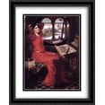 thumbnail image 1 of I am Half Sick of Shadows', said the Lady of Shalott 2x Matted 28x34 Large Black Ornate Framed Art Print by John William Waterhouse, 1 of 2