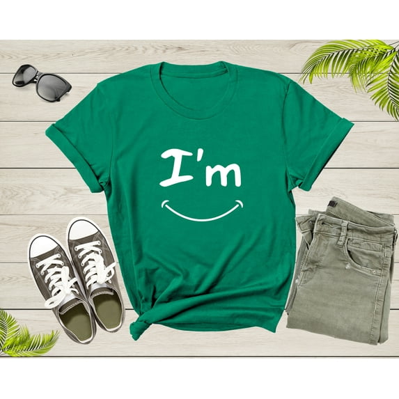 I am Happy Smile Cool Joyful Cheerful for Men Women Kids T-Shirt Cool Happy Smiley Face Lover Gift T Shirt for Teens Boys Girls Tshirt