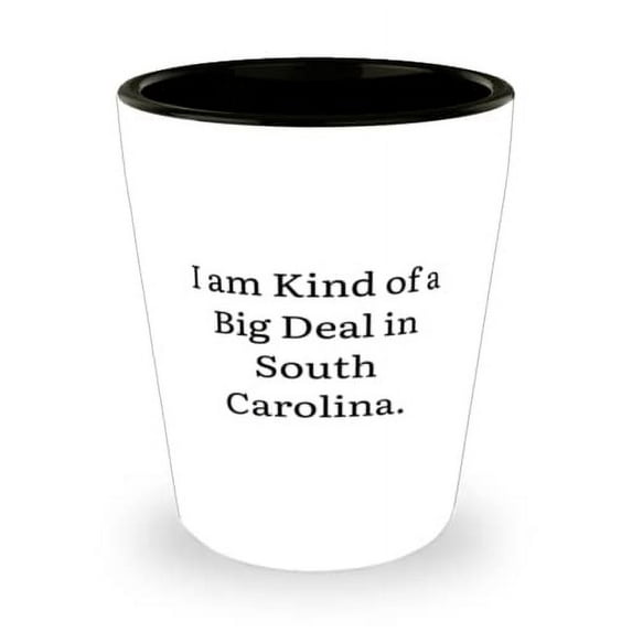I am Kind of a Big Deal in South Carolina. Shot Glass, South Carolina Present From, Epic Ceramic Cup For