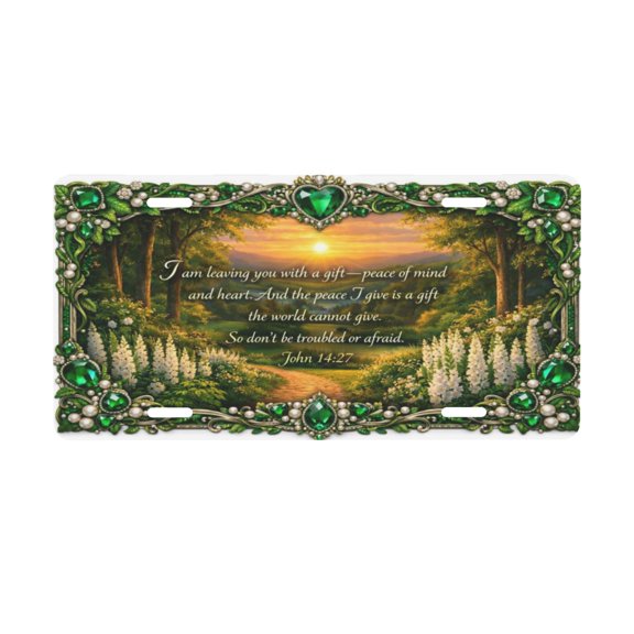 I am Leaving You With a Gift John License Plate, Front Car Plate with 4 Holes 6 x 12 Inch