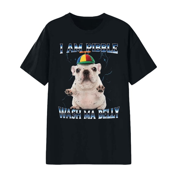 I am Pibble Dog Funny Meme T-Shirt Color Black Size M
