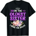 thumbnail image 1 of I am The Oldest Sister I Make The Rules Oldest Sibling T-Shirt Black Medium, 1 of 4