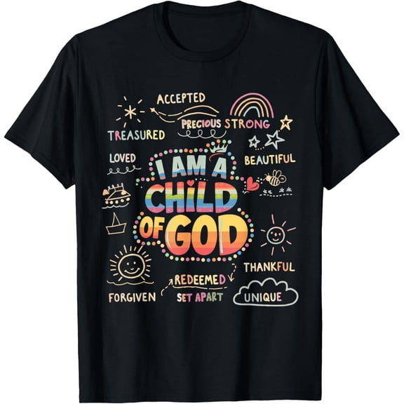 I am a Child of God Christian Retro Christ Faith Design Gifts T-Shirt