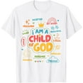 thumbnail image 1 of I am a Child of God Christian Retro Jesus Faith Design Gifts Unisex T-Shirt for Men Women Kids,White Color,Size YXL, 1 of 5