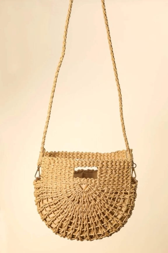 Braided Semi Circle Tote Bag