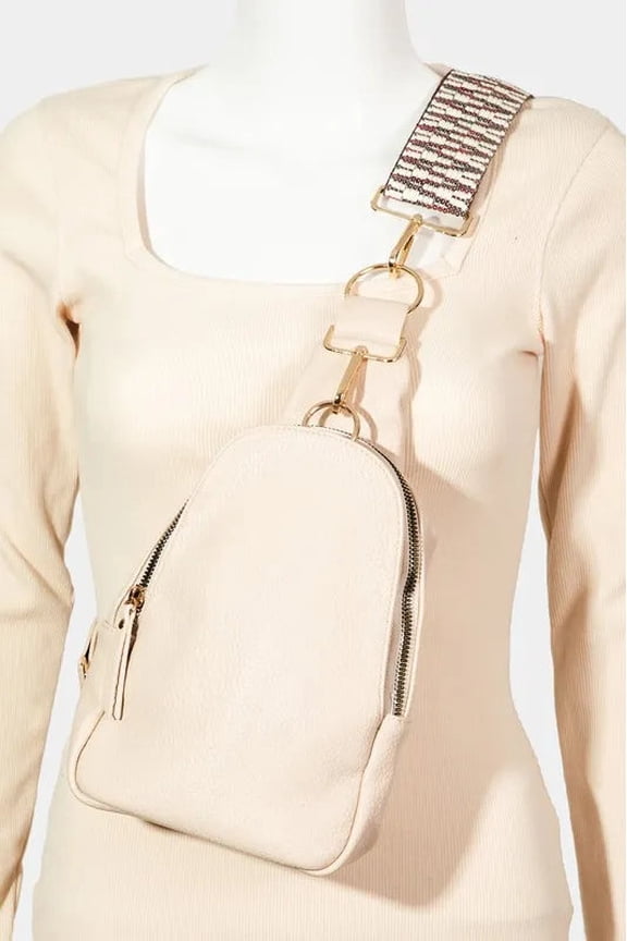 Fame Single Strap Faux Leather Sing Bag - One Size