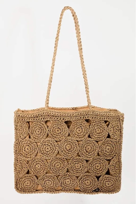 Fame Square Braided Pattern Tote Bag