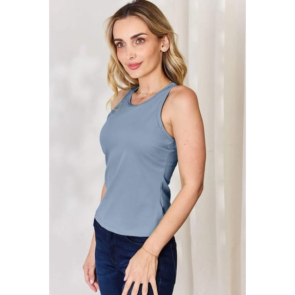 I am a Fashion Junky Full Size Round Neck Racerback Tank