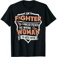 thumbnail image 1 of I am a Fighter- Endometrial Cancer Awareness Support Ribbon T-Shirt, 1 of 2