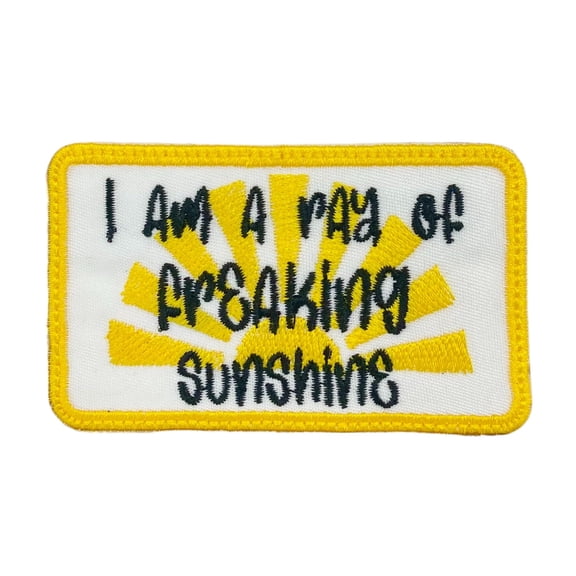 I am a ray of Freaking Sunshine, Snarky Sarcastic Trucker Hat, Iron on Patch