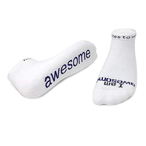 I am Awesome - White Low-Cut Socks