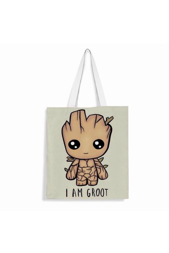 I am groot handbag 13.815.8 inches made of canvas material durable and stylish showcasing personal style