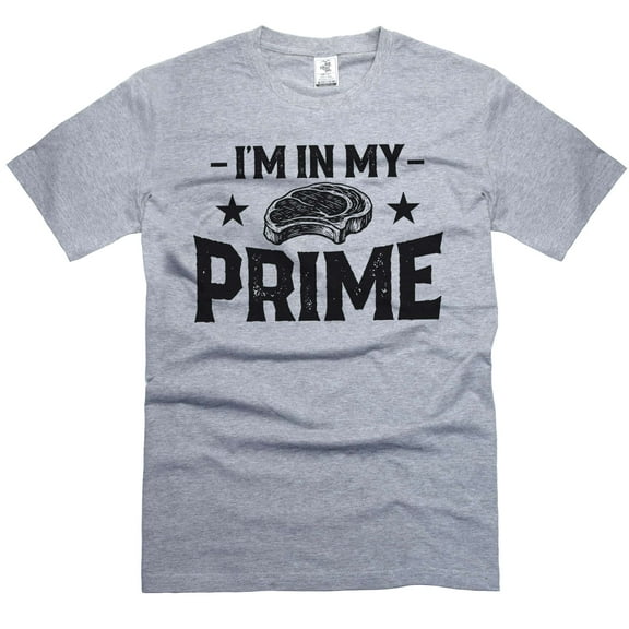 I am in my Prime funny birthday anniversary gift t-shirt Father's day pops grandpa father tee (X-Large Grey)