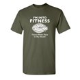 thumbnail image 1 of I am into Fitness Whole Pizza In My Mouth Humor Graphic Tees Men Novelty Funny Sarcastic T Shirt, 1 of 5