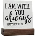 thumbnail image 1 of I am with You Always Ceramic Table Sign Decor Desk Sign Motivation Religious Ceramic Table Sign Rustic Home Bedroom Living Room Shelf Wall Decoration, 1 of 6