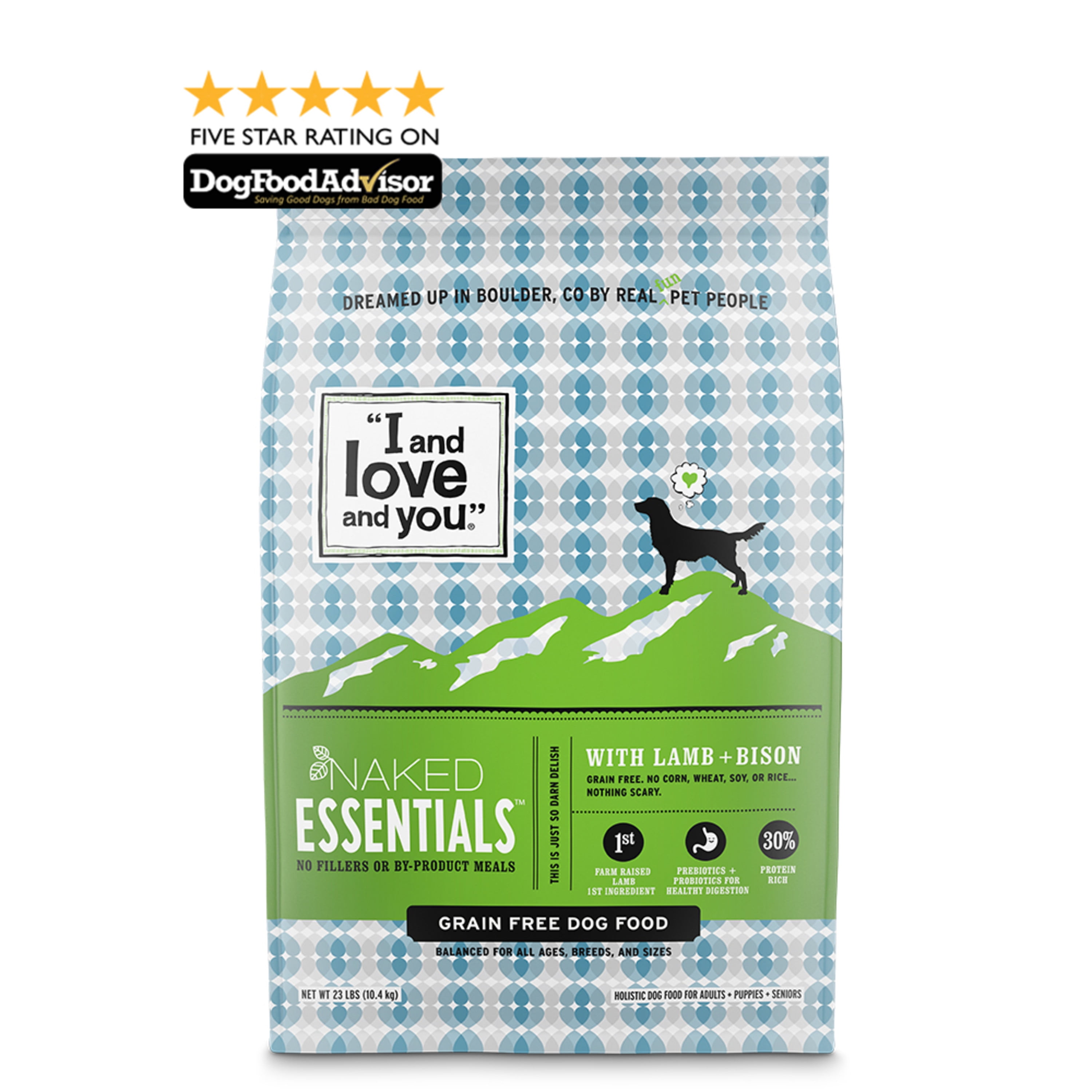 I and love and you Naked Essentials Dry Dog Food Grain Free Lamb Bison 4 Lb Walmart