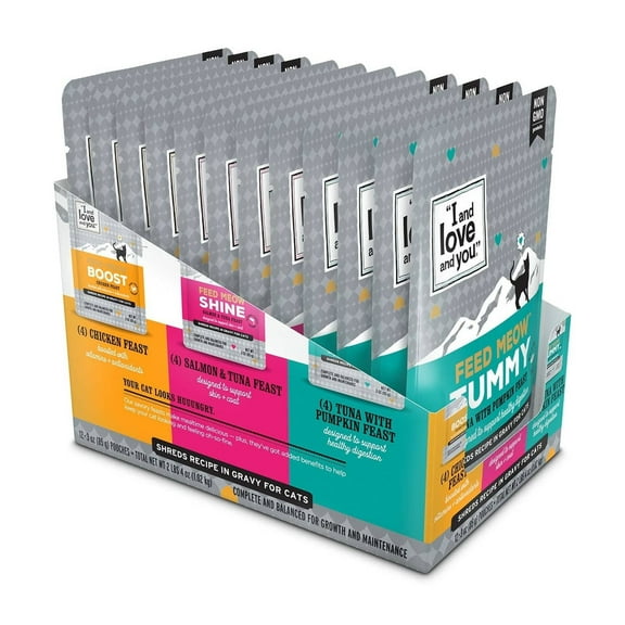 "I and love and you" Feed Meow Variety Pack Shine/Boost/Tummy Cat Wet Food