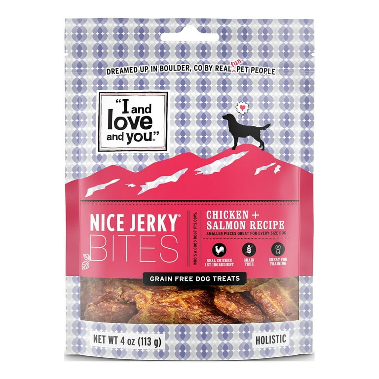 I And Love And You Nice Jerky Grain Free Chicken & Salmon Dog Treats I And Love And You Nice Jerky Grain Free Chicken & Salmon Dog Treats