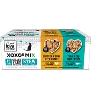"I and love and you" XOXOs Chicken/Tuna Stew Grain Free Canned Cat Food Variety Pack, 3 oz Cans, 12 pk