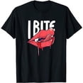 thumbnail image 1 of I bite Sexy Vampire Lips Halloween Vampire Fangs Costume T-Shirt, 1 of 5
