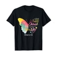 thumbnail image 1 of I can do all Things Through Christ Religous Bible Butterfly T-Shirt, 1 of 5