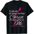 thumbnail image 1 of I can do all things through Christ Butterfly Art - Religious T-Shirt, 1 of 4