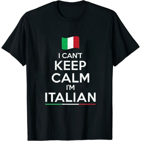 I can't keep calm I'm italian Womens T-Shirt Black M