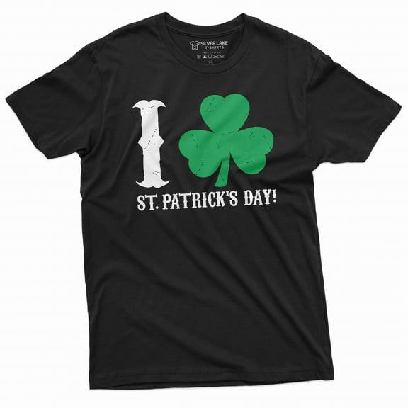 I clover St. Patrick's day T-shirt love Saint Patricks day tee shirt Paddy's day gifts (3X-Large Black)
