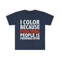 thumbnail image 1 of I color punching people is frowned upon adult coloring Unisex Tshirt S-3XL, 1 of 2