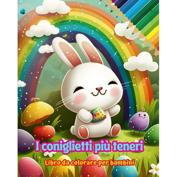 I coniglietti piÃ¹ teneri - Libro da colorare per bambini - Scene creative e divertenti di conigli sorridenti: Disegni af, (Paperback)