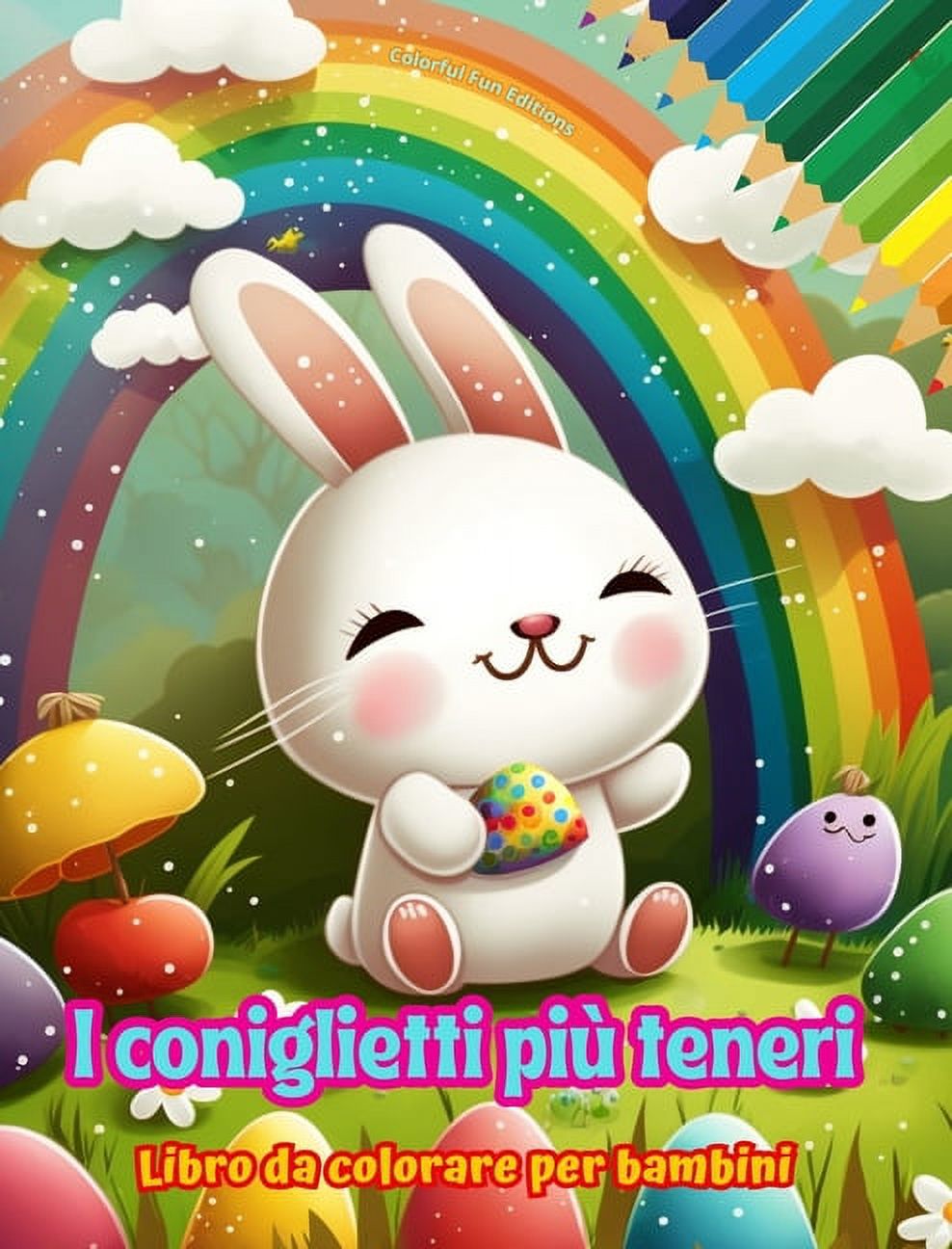 Central 23 - Carta Regalo Per Bambini Con Coniglietti, Fragole E Dolci - 6 Fogli 70x50 Cm Con Adesivi, Riciclabile