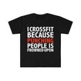 thumbnail image 1 of I crossfit because punching people is frowned upon Unisex T-shirt S-3XL, 1 of 2
