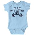 thumbnail image 1 of I'd Flex But I Like This One Piece Baby Bodysuit Jumper Boys Brisco Brands, 1 of 7