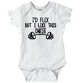 thumbnail image 1 of I'd Flex But I Like This One Piece Baby Bodysuit Jumper Boys Brisco Brands, 1 of 7