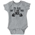 thumbnail image 1 of I'd Flex But I Like This One Piece Baby Bodysuit Jumper Boys Brisco Brands, 1 of 7