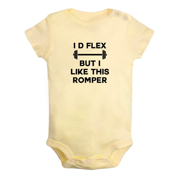 I'd Flex But I Like This Romper Funny Rompers For Babies, Newborn Baby Unisex Bodysuits, Infant Jumpsuits, Toddler 0-24 Months Kids One-Piece Oufits