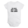 thumbnail image 1 of I'd Flex but I Like This Shirt Funny Rompers For Babies, Newborn Baby Unisex Bodysuits, Infant Jumpsuits, Toddler 0-24 Months Kids One-Piece Oufits, 1 of 4