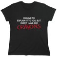 thumbnail image 1 of I'd Love To Explain It To You Sarcastic Humor Novelty Funny Women's Casual Tees, 1 of 3