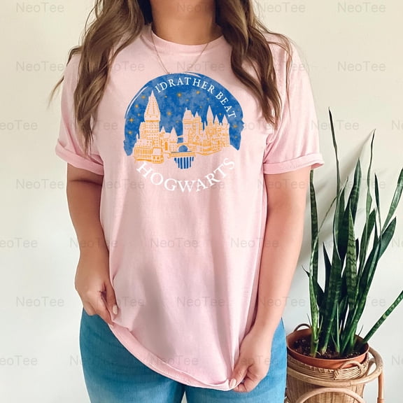 I'd Rather Be At Hogwarts Harry Potter Wizarding World Magic School T-Shirt Unisex, up to 5XL