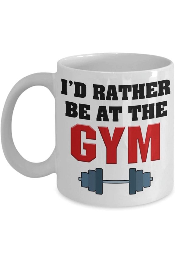 I'd Rather Be At The Gym Coffee Mug Gift For Her For Him Gym Lover Husband Boyfriend Gym Goer Birthday Christmas Tea Cup
