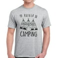 thumbnail image 1 of I'd Rather Be Camping T-Shirt for Men - S M L XL 2XL 3XL 4XL 5XL Wigwam Graphic Tee - Funny Camping Clothes Collection Camp Gift for Men, 1 of 2